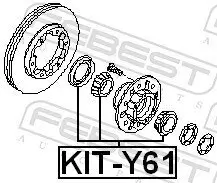Lager, Antriebswelle FEBEST KIT-Y61 Bild Lager, Antriebswelle FEBEST KIT-Y61