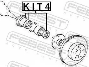 Dichtring, Radnabe FEBEST KIT4 Bild Dichtring, Radnabe FEBEST KIT4