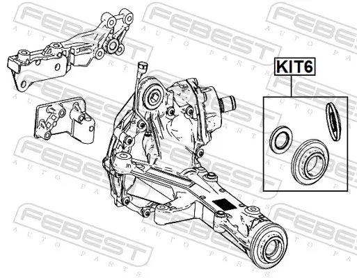 Wellendichtring, Differential Vorderachse FEBEST KIT6 Bild Wellendichtring, Differential Vorderachse FEBEST KIT6