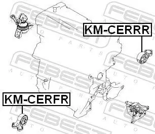 Lagerung, Motor hinten FEBEST KM-CERRR Bild Lagerung, Motor hinten FEBEST KM-CERRR