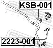 Lagerung, Stabilisator FEBEST KSB-001 Bild Lagerung, Stabilisator FEBEST KSB-001