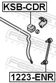 Lagerung, Stabilisator Hinterachse FEBEST KSB-CDR Bild Lagerung, Stabilisator Hinterachse FEBEST KSB-CDR