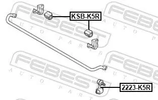Lagerung, Stabilisator Hinterachse FEBEST KSB-K5R Bild Lagerung, Stabilisator Hinterachse FEBEST KSB-K5R