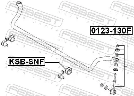 Lagerung, Stabilisator FEBEST KSB-SNF Bild Lagerung, Stabilisator FEBEST KSB-SNF