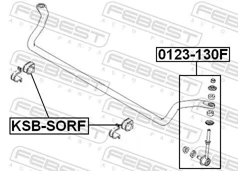 Lagerung, Stabilisator FEBEST KSB-SORF Bild Lagerung, Stabilisator FEBEST KSB-SORF