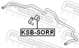 Lagerung, Stabilisator FEBEST KSB-SORR Bild Lagerung, Stabilisator FEBEST KSB-SORR