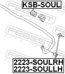 Lagerung, Stabilisator FEBEST KSB-SOUL Bild Lagerung, Stabilisator FEBEST KSB-SOUL