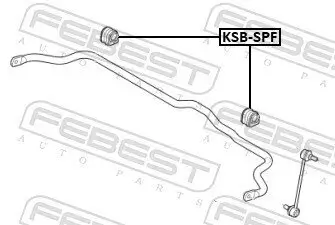 Lagerung, Stabilisator Vorderachse FEBEST KSB-SPF Bild Lagerung, Stabilisator Vorderachse FEBEST KSB-SPF