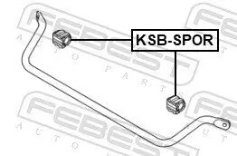 Lagerung, Stabilisator Hinterachse FEBEST KSB-SPOR Bild Lagerung, Stabilisator Hinterachse FEBEST KSB-SPOR