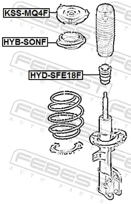 Federbeinstützlager Vorderachse FEBEST KSS-MQ4F Bild Federbeinstützlager Vorderachse FEBEST KSS-MQ4F