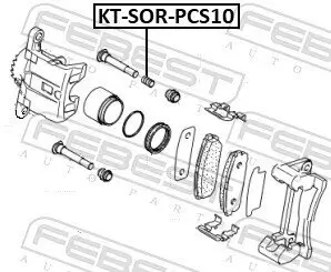 Zubehörsatz, Bremssattel FEBEST KT-SOR-PCS10 Bild Zubehörsatz, Bremssattel FEBEST KT-SOR-PCS10