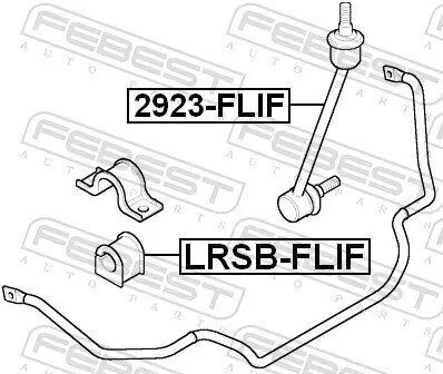 Lagerung, Stabilisator FEBEST LRSB-FLIF Bild Lagerung, Stabilisator FEBEST LRSB-FLIF