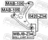 Lagerung, Lenker hinten Vorderachse unten FEBEST MAB-106 Bild Lagerung, Lenker hinten Vorderachse unten FEBEST MAB-106