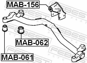 Lagerung, Differential FEBEST MAB-156 Bild Lagerung, Differential FEBEST MAB-156