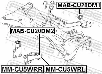 Lagerung, Differential FEBEST MAB-CU20DM1 Bild Lagerung, Differential FEBEST MAB-CU20DM1