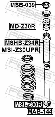 Anschlagpuffer, Federung Hinterachse FEBEST MD-Z30R Bild Anschlagpuffer, Federung Hinterachse FEBEST MD-Z30R