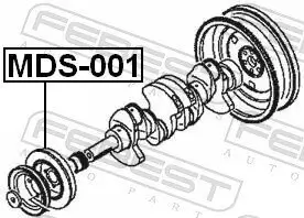 Riemenscheibe, Kurbelwelle FEBEST MDS-001 Bild Riemenscheibe, Kurbelwelle FEBEST MDS-001