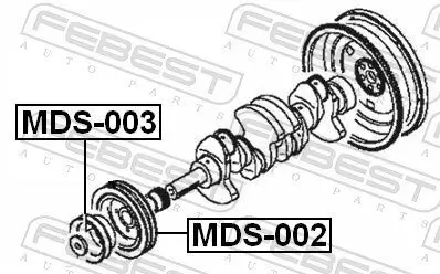 Riemenscheibe, Kurbelwelle FEBEST MDS-002 Bild Riemenscheibe, Kurbelwelle FEBEST MDS-002