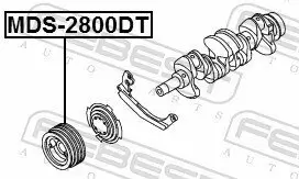 Riemenscheibe, Kurbelwelle FEBEST MDS-2800DT Bild Riemenscheibe, Kurbelwelle FEBEST MDS-2800DT