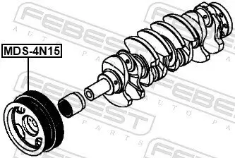 Riemenscheibe, Kurbelwelle FEBEST MDS-4N15 Bild Riemenscheibe, Kurbelwelle FEBEST MDS-4N15