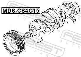 Riemenscheibe, Kurbelwelle FEBEST MDS-CS4G15 Bild Riemenscheibe, Kurbelwelle FEBEST MDS-CS4G15