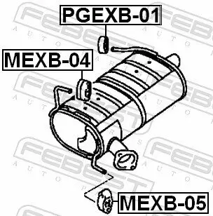 Anschlagpuffer, Schalldämpfer FEBEST MEXB-04 Bild Anschlagpuffer, Schalldämpfer FEBEST MEXB-04