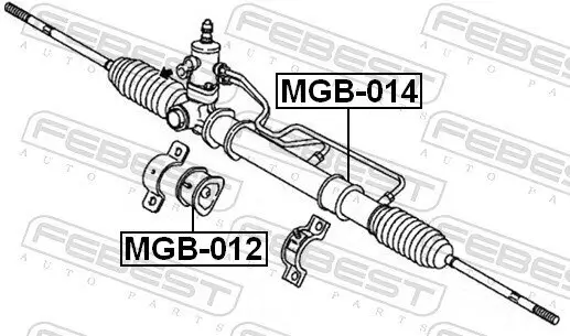 Lagerung, Lenkgetriebe FEBEST MGB-012 Bild Lagerung, Lenkgetriebe FEBEST MGB-012