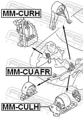 Lagerung, Motor vorne FEBEST MM-CUAFR Bild Lagerung, Motor vorne FEBEST MM-CUAFR