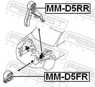 Lagerung, Motor FEBEST MM-D5FR Bild Lagerung, Motor FEBEST MM-D5FR