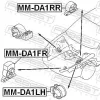 Lagerung, Motor hinten FEBEST MM-DA1RR Bild Lagerung, Motor hinten FEBEST MM-DA1RR