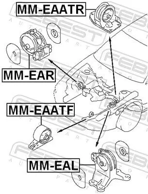 Lagerung, Motor FEBEST MM-EAATF Bild Lagerung, Motor FEBEST MM-EAATF