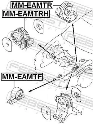 Lagerung, Motor FEBEST MM-EAMTF Bild Lagerung, Motor FEBEST MM-EAMTF