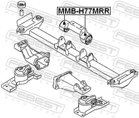 Lagerung, Motor hinten FEBEST MMB-H77MRR Bild Lagerung, Motor hinten FEBEST MMB-H77MRR