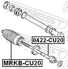 Faltenbalg, Lenkung Vorderachse FEBEST MRKB-CU20 Bild Faltenbalg, Lenkung Vorderachse FEBEST MRKB-CU20