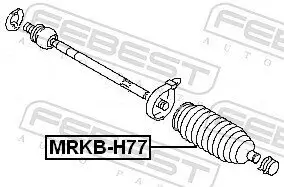 Faltenbalg, Lenkung Vorderachse FEBEST MRKB-H77 Bild Faltenbalg, Lenkung Vorderachse FEBEST MRKB-H77