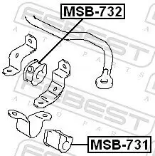 Lagerung, Stabilisator FEBEST MSB-732 Bild Lagerung, Stabilisator FEBEST MSB-732