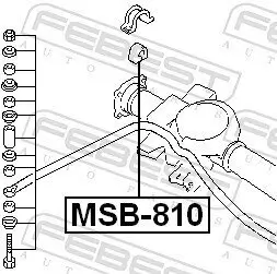 Lagerung, Stabilisator FEBEST MSB-810 Bild Lagerung, Stabilisator FEBEST MSB-810