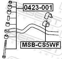 Lagerung, Stabilisator Vorderachse FEBEST MSB-CS5WF Bild Lagerung, Stabilisator Vorderachse FEBEST MSB-CS5WF