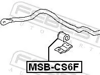 Lagerung, Stabilisator Vorderachse FEBEST MSB-CS6F Bild Lagerung, Stabilisator Vorderachse FEBEST MSB-CS6F