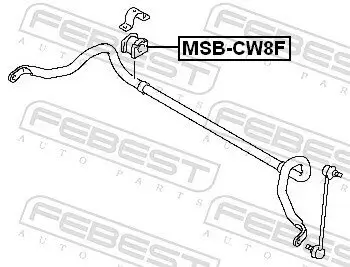 Lagerung, Stabilisator FEBEST MSB-CW8F Bild Lagerung, Stabilisator FEBEST MSB-CW8F