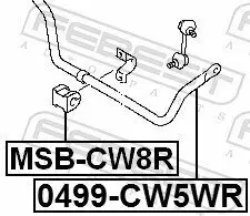 Lagerung, Stabilisator FEBEST MSB-CW8R Bild Lagerung, Stabilisator FEBEST MSB-CW8R