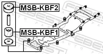 Lagerung, Fahrzeugrahmen unten FEBEST MSB-KBF1 Bild Lagerung, Fahrzeugrahmen unten FEBEST MSB-KBF1