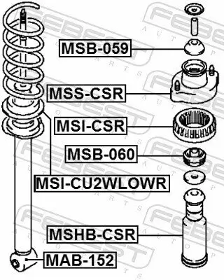 Federbeinstützlager Hinterachse FEBEST MSS-CSR Bild Federbeinstützlager Hinterachse FEBEST MSS-CSR
