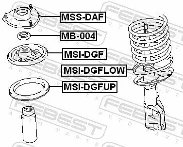 Federbeinstützlager Vorderachse FEBEST MSS-DAF Bild Federbeinstützlager Vorderachse FEBEST MSS-DAF