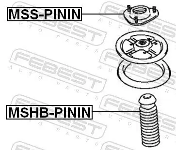 Federbeinstützlager Vorderachse FEBEST MSS-PININ Bild Federbeinstützlager Vorderachse FEBEST MSS-PININ