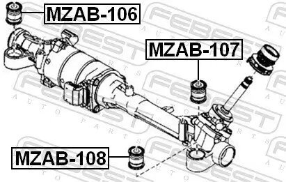 Lagerung, Lenkgetriebe FEBEST MZAB-106 Bild Lagerung, Lenkgetriebe FEBEST MZAB-106