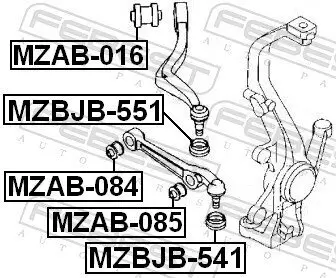 Reparatursatz, Trag-/Führungsgelenk FEBEST MZBJB-541 Bild Reparatursatz, Trag-/Führungsgelenk FEBEST MZBJB-541