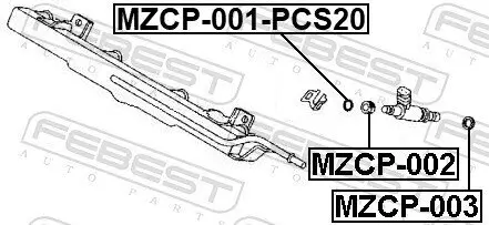 Dichtring, Einspritzventil FEBEST MZCP-001-PCS20 Bild Dichtring, Einspritzventil FEBEST MZCP-001-PCS20