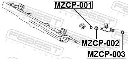 Dichtring, Düsenhalter FEBEST MZCP-001 Bild Dichtring, Düsenhalter FEBEST MZCP-001