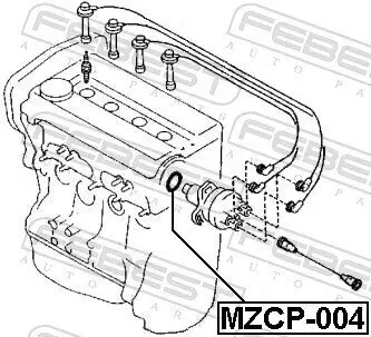 Dichtung, Zündverteiler FEBEST MZCP-004 Bild Dichtung, Zündverteiler FEBEST MZCP-004